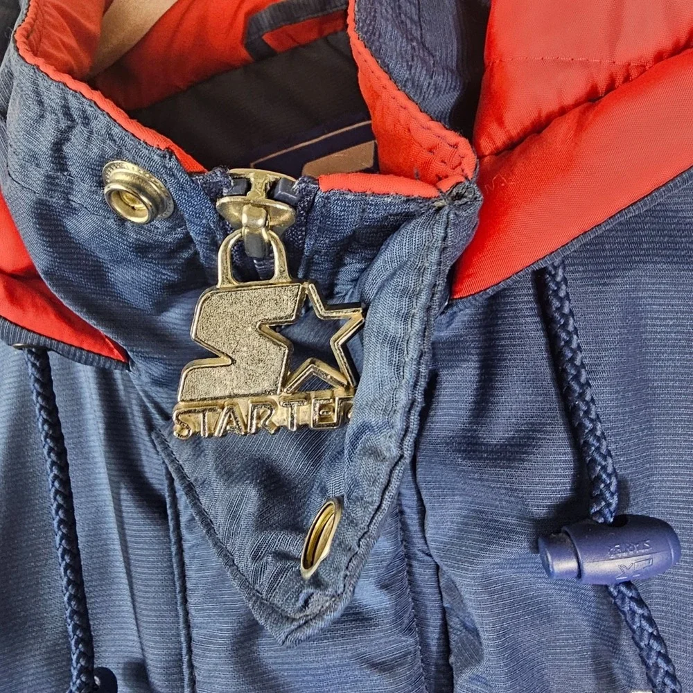 Ole Miss Starter Jacket XXL Embroidered Colonel Reb Vintage 90's Full Zip Hooded